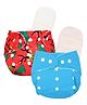 Deedry Cloth Reusable Diapers With Insert Pack of 2 - Red & Blue