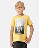 Kate & Oscar Half Sleeves Don't Make Me Walk When I Want To Fly Graphic Printed Tee - Yellow