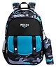 FunBlast Multipurpose School Bag With Pencil Pouch Black & Blue - 16 Inches