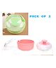 BOXOT IMPEX Portable Powder Puff with Box Holder Container Green Pink Pack of 2 (Design may vary)