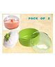 BOXOT IMPEX Portable Powder Puff with Box Holder Container Green & Orange Pack of 2 (Design may vary)
