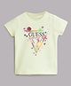 Guess Half Sleeves Triangle & Heart Printed Tee - Mint Green