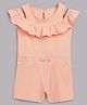 Guess Cold Shoulder Solid Romper - Peach