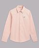 Guess Full Sleeves  Brand Name Patched Detailed Solid Shirt - Pink