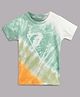 Guess Half Sleeves Brand Name & Tie Dye Printed Tee - Multi Colour