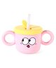 Twin Handle Straw Sipper with Lid Pink - 240 ml