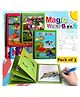 Opina Magic Water Coloring Book with Magic Pen & Reusable Quick Dry Feature Pack of 3 (Random Design & Assorted Color)