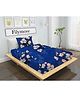 Filymore Floral Printed Single Bedsheet with 1 Pillow Cover - Blue