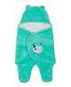 Babyzone Bear Embroidered Solid Color Soft Wearable Blanket - Green