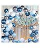 Puchku 1st Birthday Decoration For Boys Large  Happy Birthday Banner With Led Lights Blue Birthday Decoration First Birthday Decorations Boy Silver Confetti Balloons Metallic Balloons - 53 Pieces