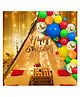 Decoration Items For Birthday Combo White Net Led Fairy Lights Golden Confetti - 26 Pieces