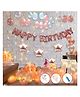 Puchku  Birthday Decoration Kit Star Foil Balloons LED light & Pump Rose Gold - Pack of 78