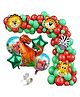 Puchku Happy Birthday Decorations Jungle Theme - Pack of 81