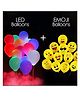Puchku Emoji Expression Party Balloons with LED Light Up for Birthday Party Decoration - Pack of 50