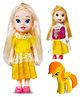 FunBlast Realistic Dolls with Unicorn Horse for Girls  Pack of 3 Dress Color May vary