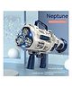 HAPPY HUES Automatic Bazooka 29 Hole Bubble Gun with LED Lights Attachable Bubble Solution Rechargeable -  Blue