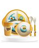 Bembika Baby Dinnerware Bamboo Fiber Dinner Set For Kids Bamboo Utensils For Kids - Yellow