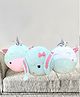 My Gift Booth Unicorn Round Cushions Set of 3 - Sea Green