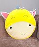 My Gift Booth Canvas Mix Unicorn Shape Cushion-Yellow