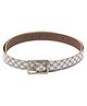 CALVADOSS Abstract Printed Buckle Closure Belt - Beige