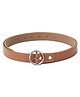 CALVADOSS Self Designed Circular Buckle Closure Belt - Tan