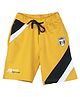 Monte Carlo Badge & Text Placement Printed Colour Blocked Bermuda Shorts - Mustard Yellow