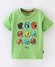 Fido Single Jersey Half Sleeves T-Shirt Helmet Print - Green