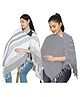 nene Mothers MultiPurpose Large Size Nursing Feeding Scarf - Grey & Navy Blue