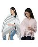 nene Mothers Multi Purpose Large Size Nursing Feeding Scarf-Grey & Pink
