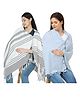 nene Mothers Multi Purpose Large Size Nursing Feeding Scarf-Grey & Blue