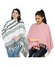 Nene Mother's Multi g Purpose Large Size Nursing Feeding Scarf Wrap Stole Solid Pack of 2 Green & Red