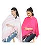 Nene Mother's Multi g Purpose Large Size Nursing Feeding Scarf Wrap Stole Solid Pack of 2 - Pink