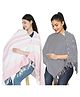 Nene Mother's Multi g Purpose Large Size Nursing Feeding Scarf Wrap Stole Solid Pack of 2 - Pink