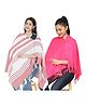 Nene Mother's Multi g Purpose Large Size Nursing Feeding Scarf Wrap Stole Solid Pack of 2 - Red & Pink