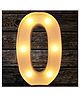Shopperskart 0 Zero Number Led Marquee Numbers for Room Cake Table Decorations- Warm White