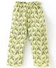 Babyhug Cotton Knit Full Length Pajama with Bunny Print - Yellow