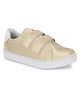 Fresh1947Feet Solid Matte Finish Double Velcro Closure Sneakers - Golden
