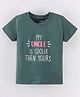 CUCUMBER Sinker Half sleeves T-Shirt with Text Print -Deep Green