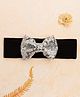 Knotty Ribbons Sequined Bow Headband - Black & Silver