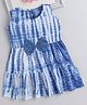 The Magic Wand Sleeveless Active Tie & Dye Bow Applique Dress - Blue