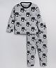 Little Marine Full Sleeves Construction Vehicle Printed Night Suit - Grey