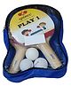 Spinec Play 1 Table Tennis Playset (2 Bats & 3 Balls)- Black Red