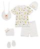 Montaly Clothing Basket Gift Set Pack Of 8 Giraffe Print - Yellow White