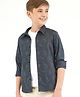 Primo Gino 100% Cotton Full Sleeves  Shirt With Skate Runner Print - Grey