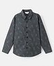 Primo Gino 100% Cotton Full Sleeves  Shirt With Skate Runner Print - Grey