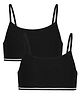 Charm n Cherish Pack Of 2 Bottom Taped Beginners Bra - Black
