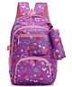 Tinytot Stylish & Trendy Water Resistant Backpack with Pencil Pouch Purple - 18 Inches