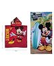 Athom Living Disney Mickey Mouse Kids Hooded & Bath Towel Combo 60x120 cm
