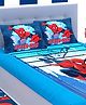 Athom Living Marvel Spiderman Blue Cotton Double Bedsheet Set- Blue