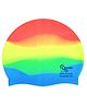 KARBD Silicone Universal Size Swimming Cap - Multicolor Rainbow Mix